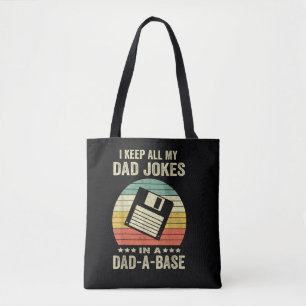 Bolsa Tote Piadas engraçadas de pai em dad-a-Base