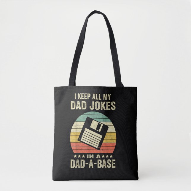 Bolsa Tote Piadas engraçadas de pai em dad-a-Base (Frente)