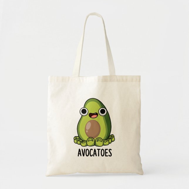 Bolsa Tote Piadinhas engraçadas de abacate Avoca-toes  (Frente)