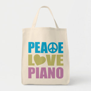 Bolsa Tote Piano do amor da paz