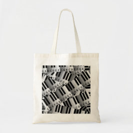 Bolsa Tote Piano Keys Black and WhitePadrões