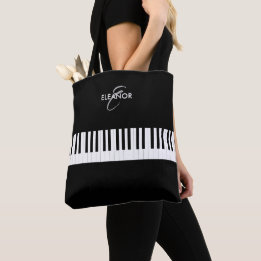 Bolsa Tote Piano Keys Instrumento Musical Monograma