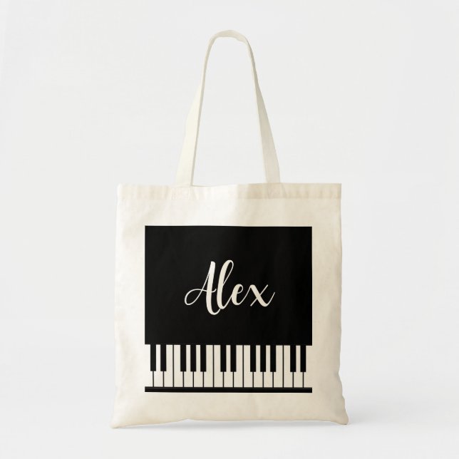 Bolsa Tote Piano Personalizado  (Frente)