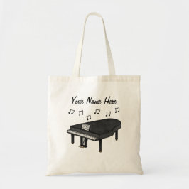 Bolsa Tote Piano Personalizado Tote Bag Pianista Presente
