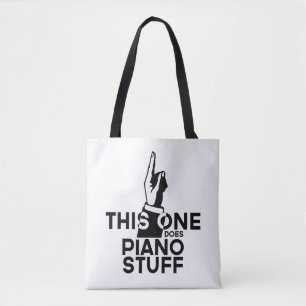 Bolsa Tote Piano Stuff - Piano Music Engraçado
