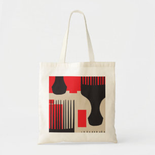 Bolsa Tote Picareta vermelha do Afro do pente do cabelo preto