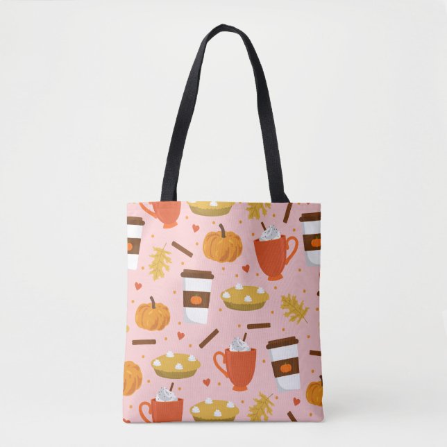Bolsa Tote pice rosa-abóbora (Frente)