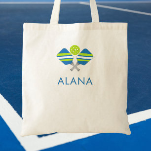 Bolsa Tote Pickleball Colorido e Bonito Moderno e Elegante