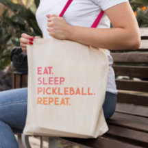 Pickleball: Coma a Tote Bag de Repetição de Pickle