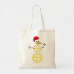 Bolsa Tote Pickleball de Natal Engraçado Pickleball Snowman 5<br><div class="desc">Pickleball de Natal Engraçado Pickleball Snowman 531</div>