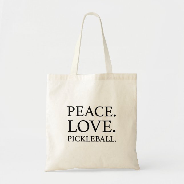 Bolsa Tote Pickleball de Paz e Amor (Frente)