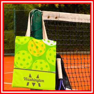 Bolsa Tote Picles Verde Legal Moderno Monogramado