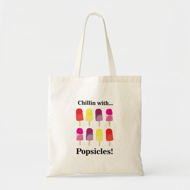 Bolsa Tote Picolé Colorido Doce Verão  (Frente)