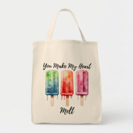 Bolsa Tote Picolé de Aquarela Cuta Verão