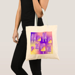 Bolsa Tote Picolé de ouro roxo do arco-íris do Verão de Mikit
