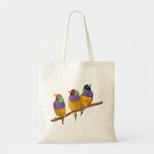Bolsa Tote Picos Coloridos Gouldian em Pastéis