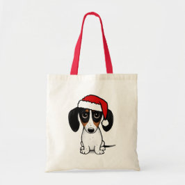 Bolsa Tote Piebald Dachshund Papais noeis Cute Wiener