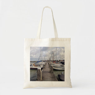 Bolsa Tote Pier com barcos e iates em Marken Países Baixos