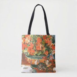 Bolsa Tote Pierre-Auguste Renoir Geraniums E Cats