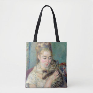Bolsa Tote Pierre-Auguste Renoir - Mulher com gato