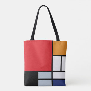 Bolsa Tote Piet Mondrian - composição com grande plano