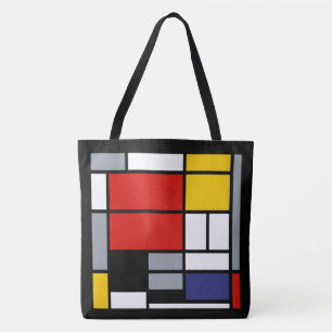 Bolsa Tote Piet Mondrian, Composição com Plano Vermelho Grand