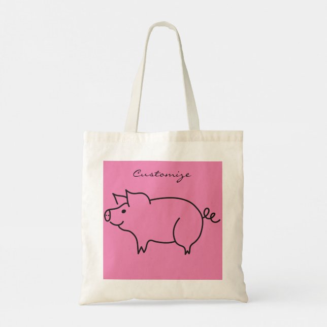 Bolsa Tote Pig Animal Thunder_Cove (Verso)