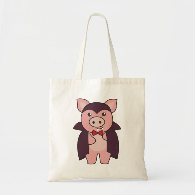 Bolsa Tote Pig Halloween Vampiro do Diabo Gelado Costume Tote (Frente)