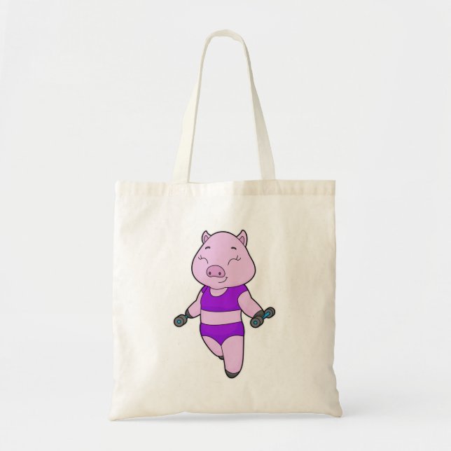Bolsa Tote Pig Malhação Dumbbell (Frente)