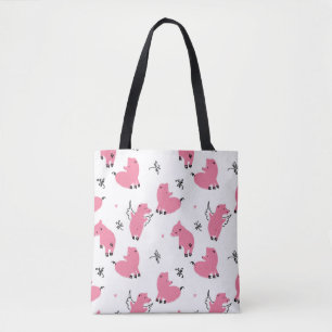 Bolsa Tote Piglet Fantasy: Design Whimsical Seamless.