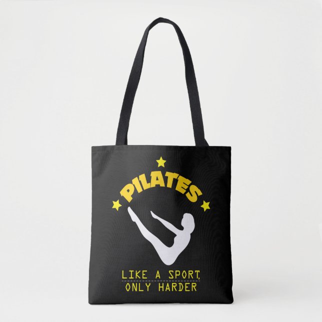 Bolsa Tote Pilates gosta de um esporte, somente um Contrology (Frente)