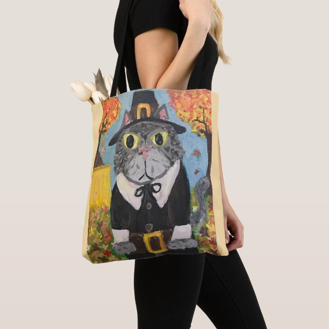 Bolsa Tote Pilgrim Folge Art Thankplaying Cats Double Side (Close Up)
