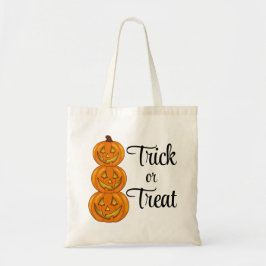 Bolsa Tote Pilha de Abóboras de Halloween para Doce ou Traves