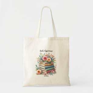 Bolsa Tote Pilha de Livros Personalizados do Clube de Livros