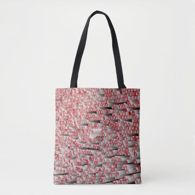 Bolsa Tote Pilha de papéis laminados (Frente)