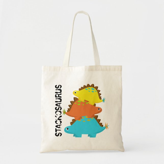 Bolsa Tote Pilha de saco do Stegosaurus (Frente)