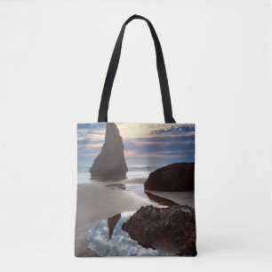 Bolsa Tote Pilha do mar em forma de espinho Face Rock Waysi