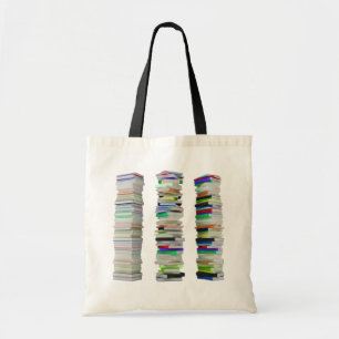 Bolsa Tote Pilhas de sacola dos livros
