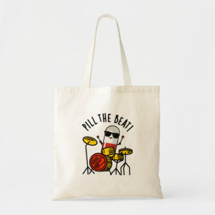 Bolsa Tote Pill The Beat Cute Medicine Music Pun