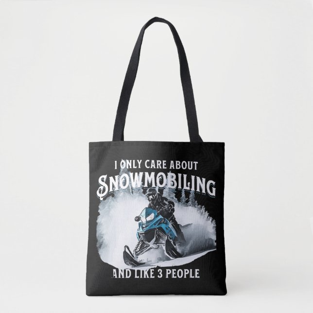 Bolsa Tote Pilotagem de Moto de Neve Engraçada (Frente)