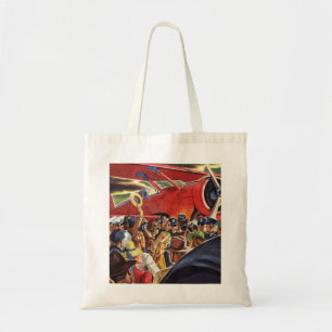 Bolsa Tote Piloto de Avião de Propulsor Único Vintage com Pap