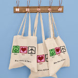 Bolsa Tote Piloto de avião personalizado para voo de paz<br><div class="desc">Um presente personalizado de excelente para um piloto que ama aviões voadores ou trabalha como aeromoço com uma companhia aérea. Personalize com seu nome ou outro texto bonito.</div>