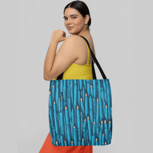 Bolsa Tote Pílulas azuis, recheadas com pontas de ouro