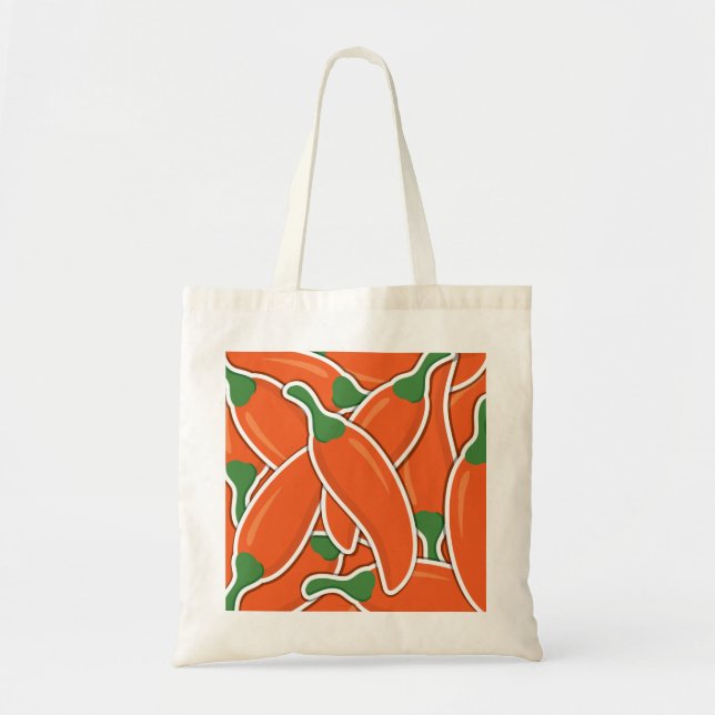 Bolsa Tote Pimento-pimentão-de-laranja-Funky (Frente)
