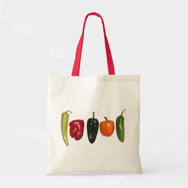 Bolsa Tote Pimentos em linha (Frente)