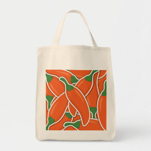 Bolsa Tote Pimentos pimentões de cor laranja