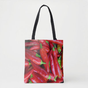 Bolsa Tote Pimentos Quentes Vermelhos Pimentos Hortícolas Sac