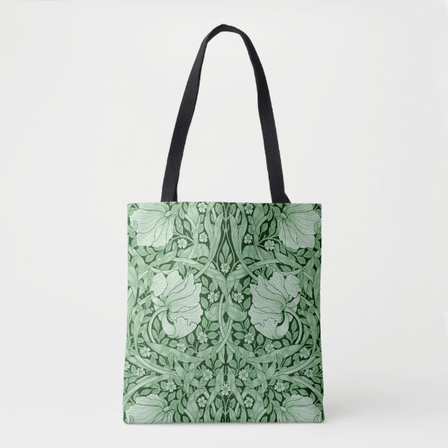 Bolsa Tote Pimpernel Green, William Morris (Frente)