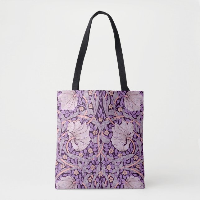 Bolsa Tote Pimpernel Purple, William Morris (Frente)