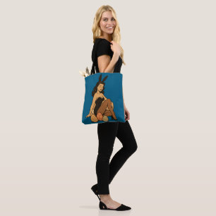 Bolsa Tote Pin-Up páscoa - Garota Sensual com Ch Vintage
